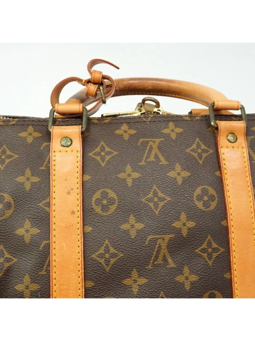 Louis Vuitton Boston Bag Monogram Keepall 55 Brown